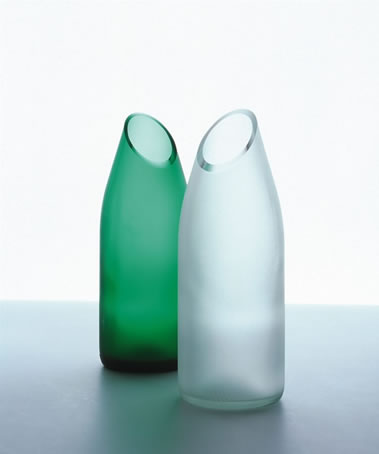 recycled glass carafe