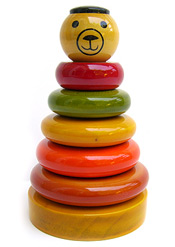 sustainable wooden stacker toy